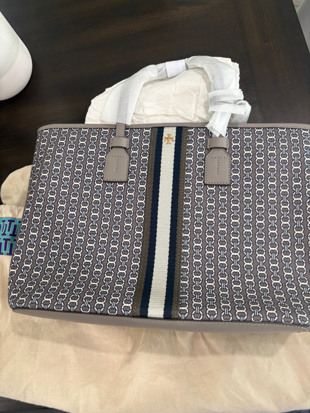 NWT Tory Burch Gemini Link Canvas Small Tote